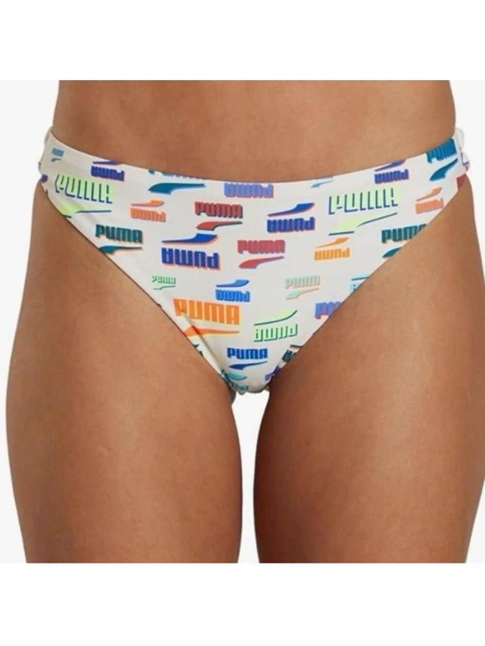 PUMA logo athletic bikini swim bottoms size medium NWT